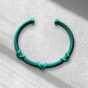 Green Twisted "Cable" Bracelet